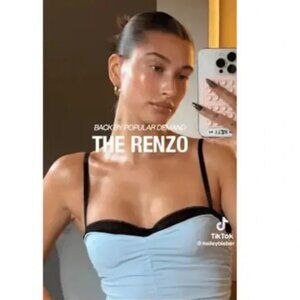 Miaou Renzo Tube Top Creme Ruched Small